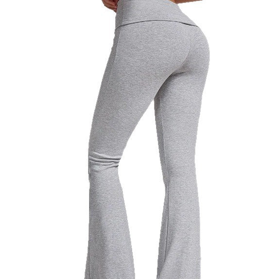Damen nan hochgeschnittene Stretch-Flare-Yogahose mit formendem Bund Drune