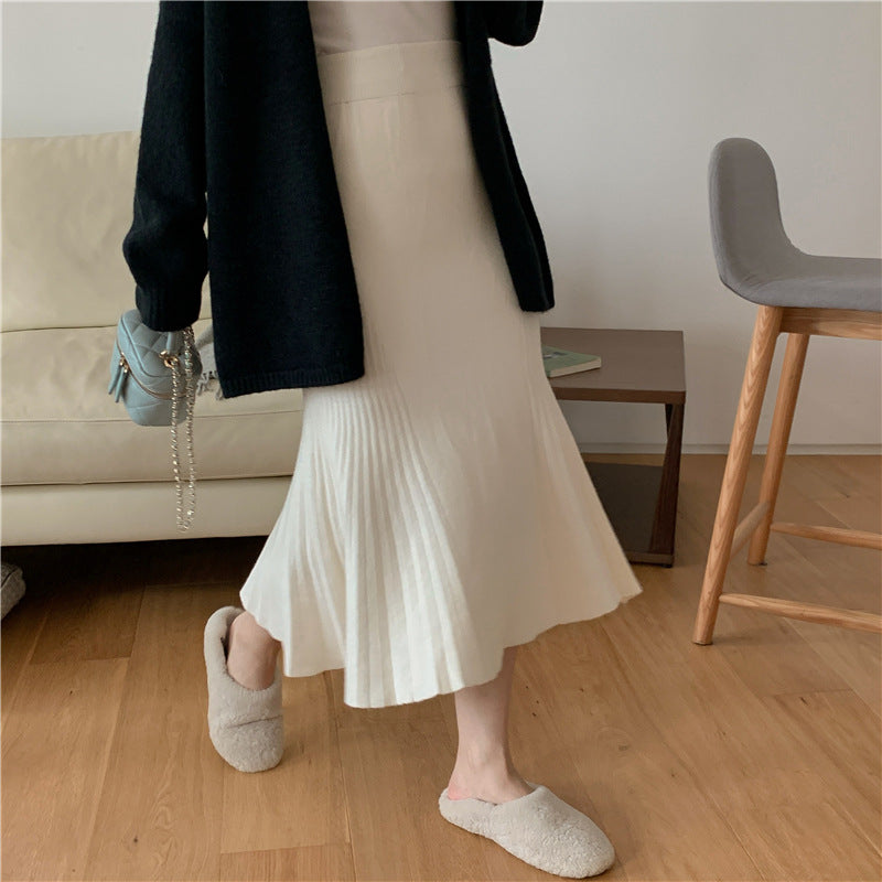 Damen Eleganter Plissee-Midirock Drune