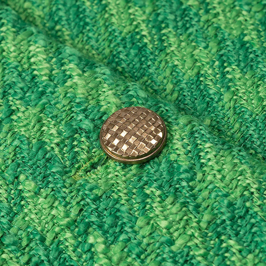 Damen nan kurzes Bouclé-Tweed Jackett mit Rundhalsausschnitt, Zierknöpfen und aufgesetzten Brustpaspeln Drune