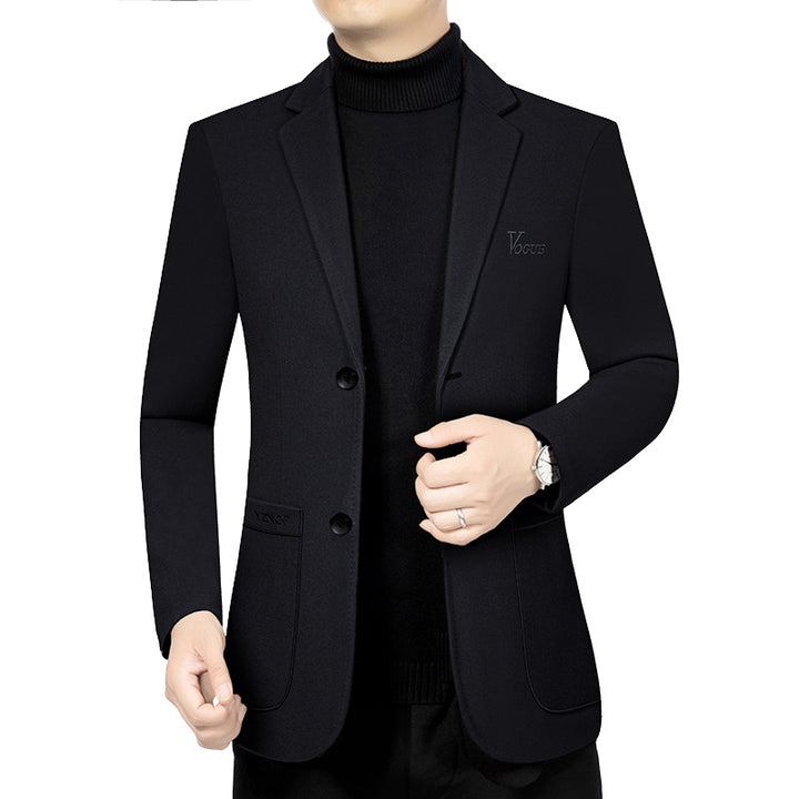 Herren Modernes Einreihiges City-Blazer mit aufgesetzten Taschen und leichter Halbfütterung Drune