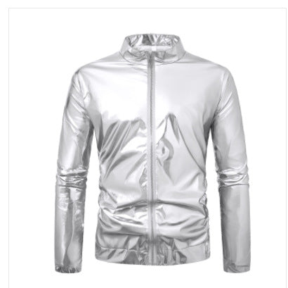 Herren nan ultraleichte reflektierende Windjacke mit Stehkragen und durchgehendem Reißverschluss Drune