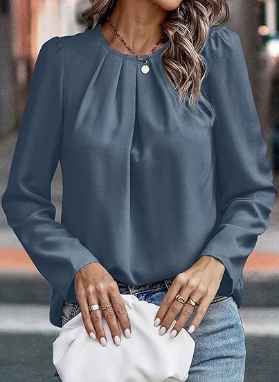 Damen Bluse mit eleganter Drapierung Drune