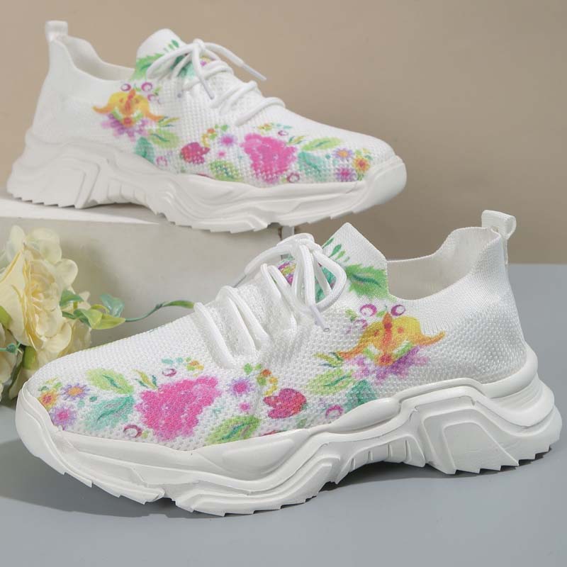 Drune | Breite Sneaker Mit Blumenmuster Für Damen
