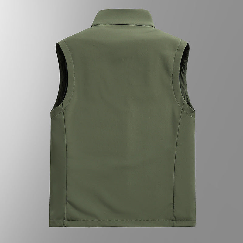 Herren Softshell‑Weste mit Fleecefutter, winddichter Außenlage und Reißverschlusstaschen Drune