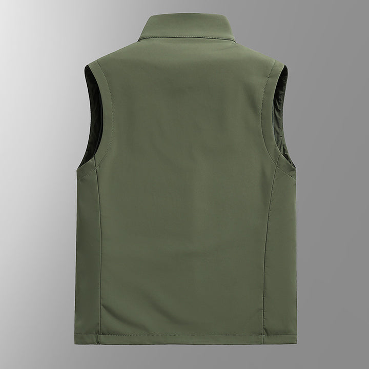 Herren Softshell‑Weste mit Fleecefutter, winddichter Außenlage und Reißverschlusstaschen Drune