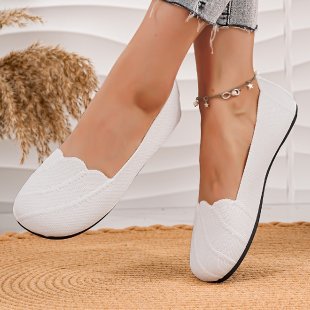 Damen Ballerinas mit eleganter Wellenkante und bequemer Fußbettgestaltung Drune