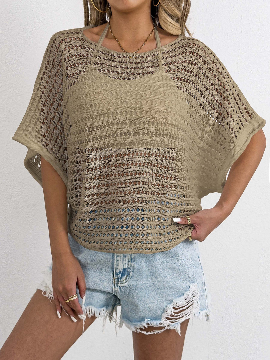 Damen luftiges Netz-T-Shirt Drune