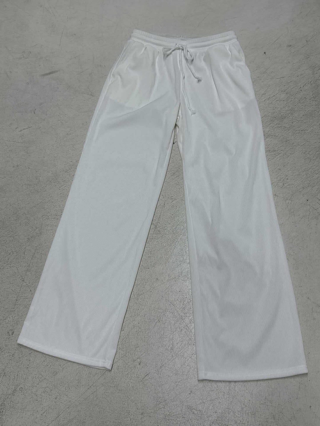 Damen Flared-Loungehose mit elastischem Bund und Bindebändern Drune
