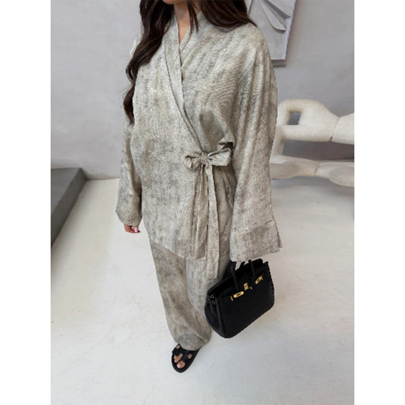 Damen Elegantes Jumpsuit mit taillierter Silhouette und lässigem Gürtel Drune