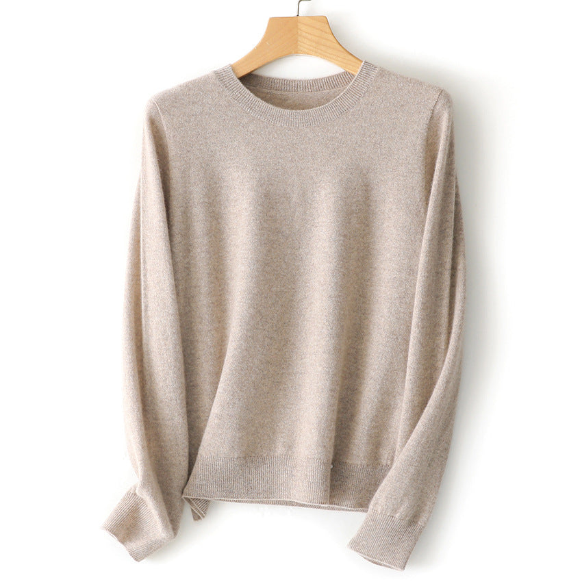 Damen Feinstrick-Rundhalspullover aus Kaschmir-Mix mit leichter Oversize-Passform Drune