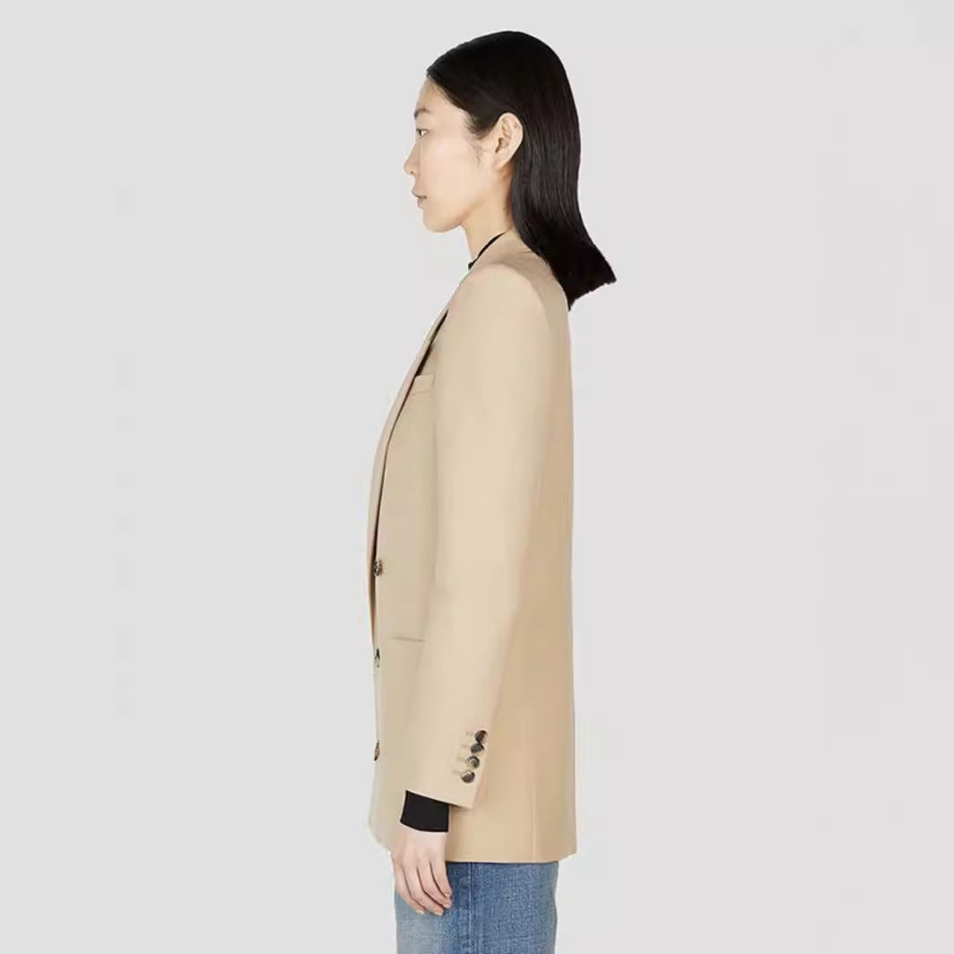 Damen Doppelt abgestimmter Blazer Drune