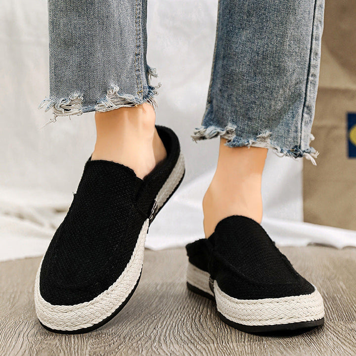 Damen Komfortable Slip-On Freizeitschuhe mit geflochtenem Design Drune