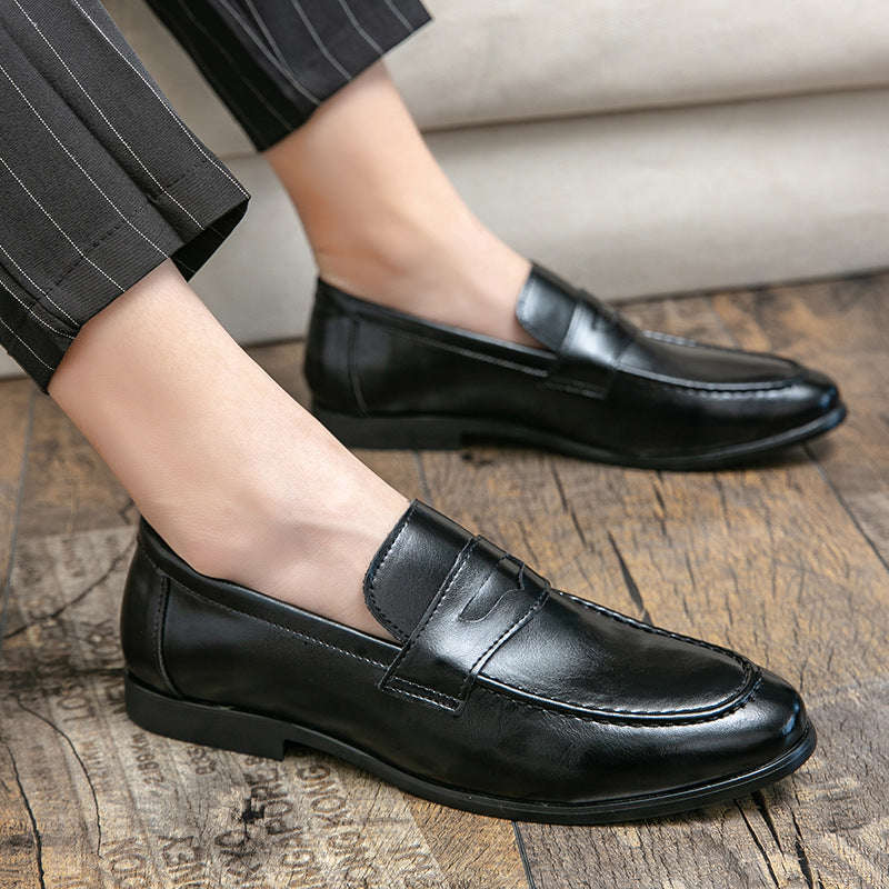 Herren klassische Tassel-Lederloafer mit Mokassinnaht, gepolsterter Komfortinnensohle und rutschfester Gummilaufsohle Drune