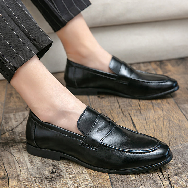 Herren klassische Tassel-Lederloafer mit Mokassinnaht, gepolsterter Komfortinnensohle und rutschfester Gummilaufsohle Drune