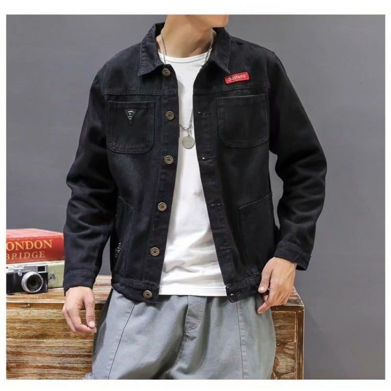 Herren Modische Denim-Jacke Drune