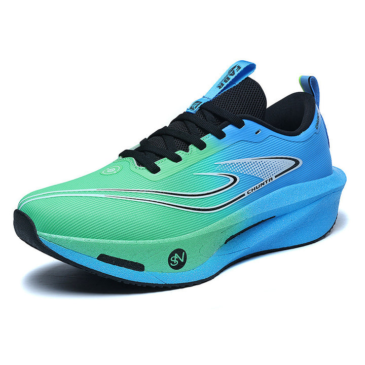 Unisex fließende Race-Performance-Sneaker mit hochprofilierter reaktiver Schaum-Zwischensohle und nahtlosem Leichtstrick-Obermaterial Drune