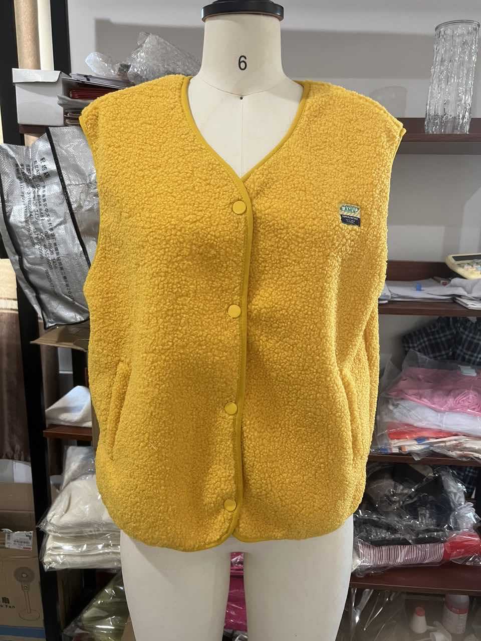 Damen Weiche und lässige Teddyweste mit seitlichen Taschen Drune