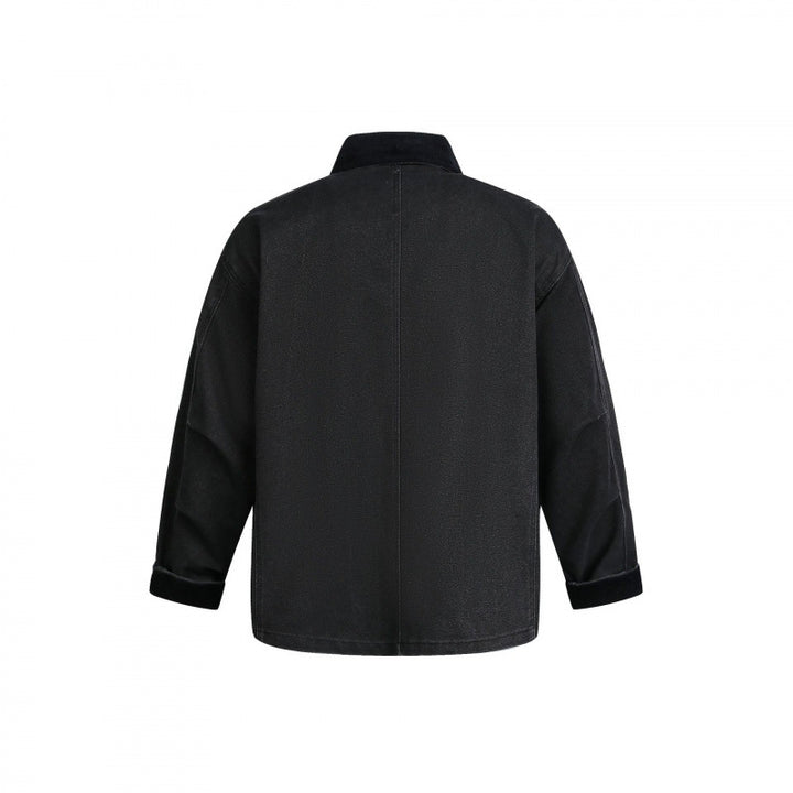 Herren Utility-Jacke mit Knebelverschlüssen, Cordkragen und Mehrfachtaschen Drune