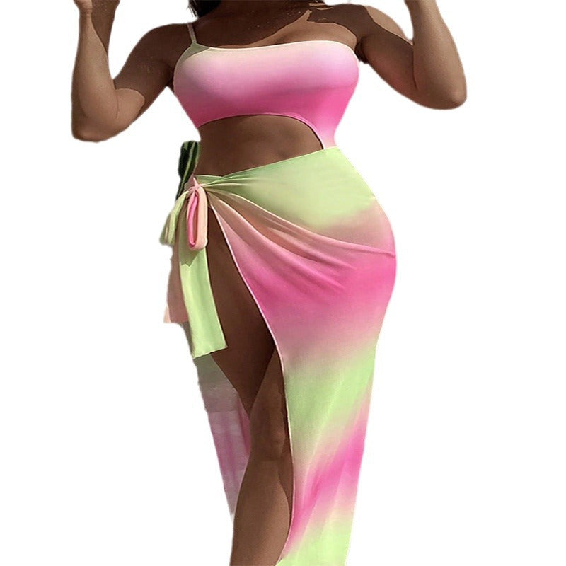 Damen Cut-Out Strandkleid Drune