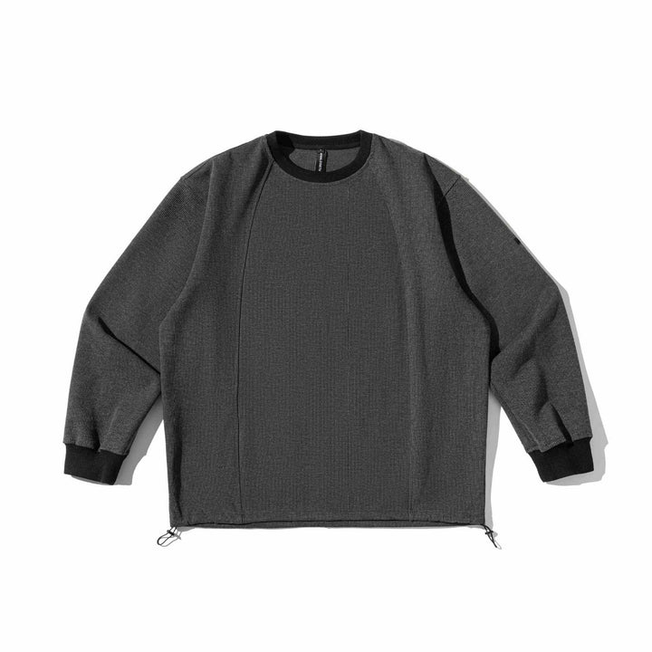 Herren Rippsweatshirt mit Tunnelzug und Raglanärmeln Drune