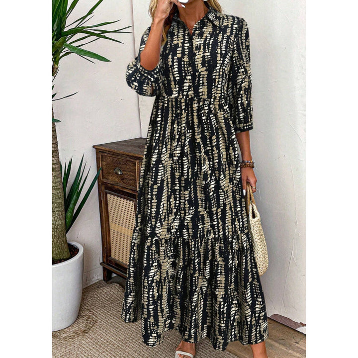 Damen Hemdblusenkleid mit raffinierten Rüschendetails und asymmetrischem Saum Drune