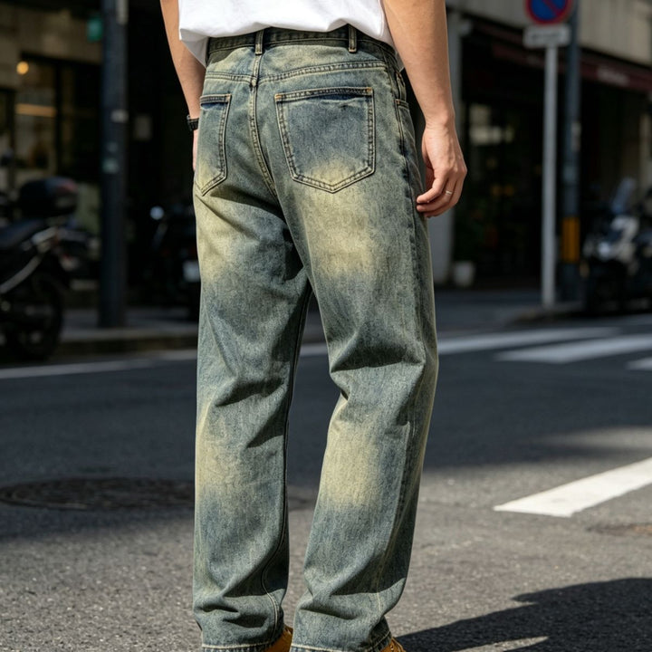 Herren Lässige Ripped Baggy-Jeans Drune