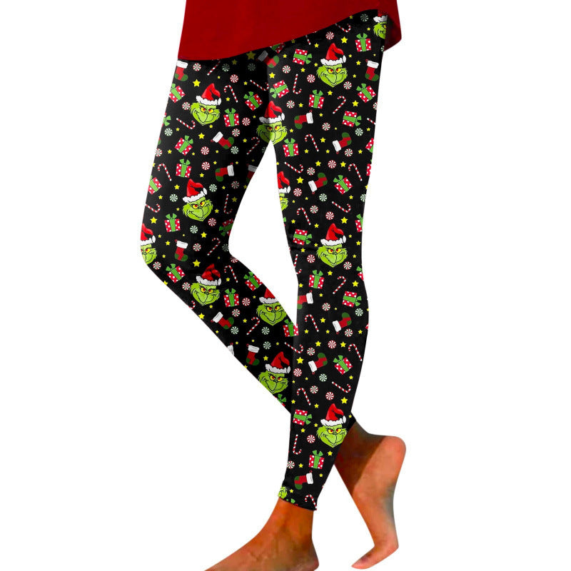 Damen Gemusterte Weihnachtsleggings Drune