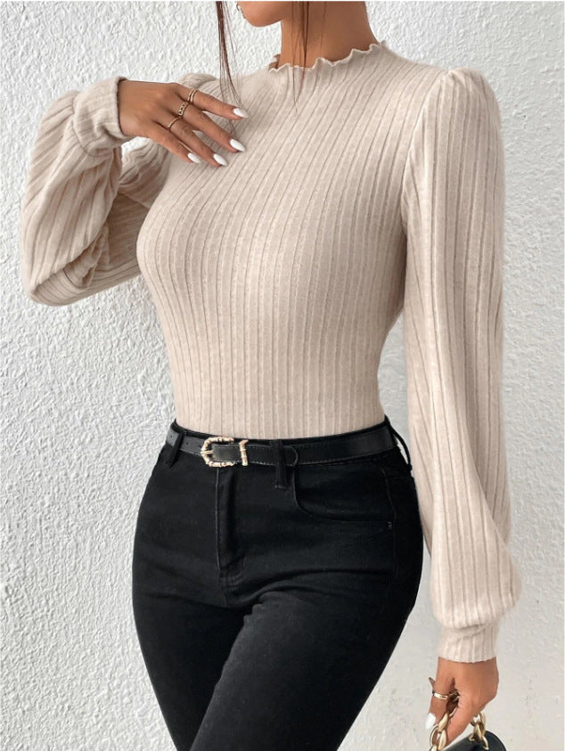 Drune CozyKnit geschopptes Rollkragenlangarm-Sweater