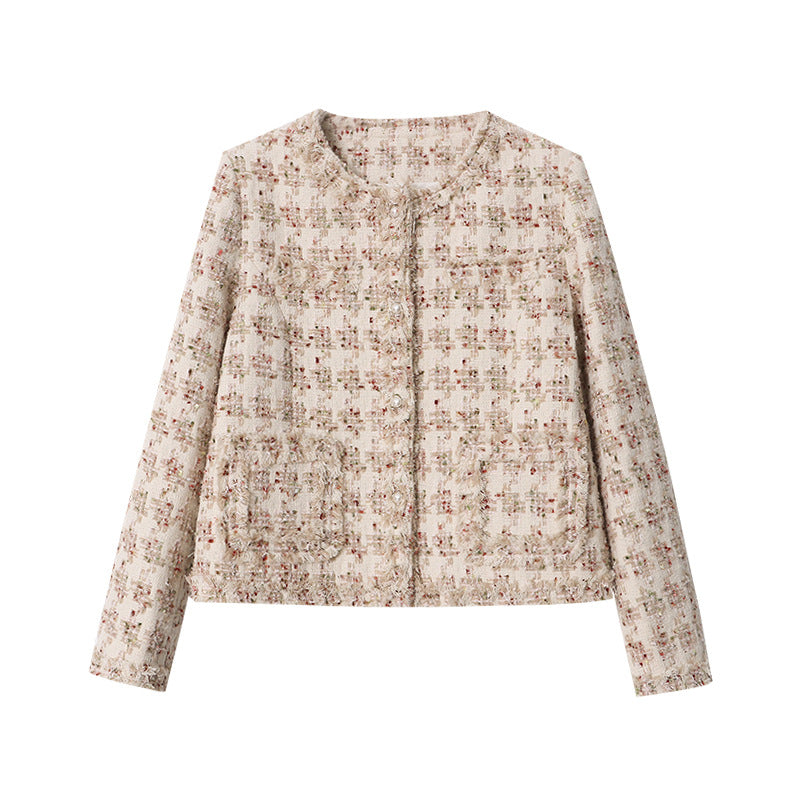 Damen elegante und strukturierte Boucle-Jacke Drune