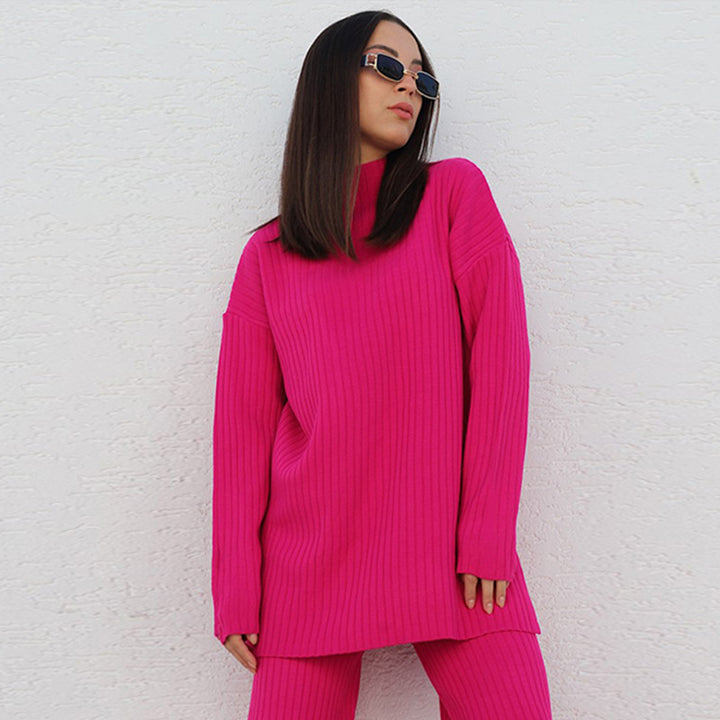 Damen Pullover im modernen Rippen-Design mit lässigem Schnitt Drune