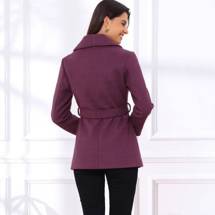 Damen modischer Blazer mit Gürtel und Revers Drune