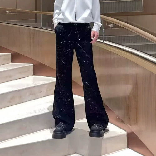 Herren Weitgeschnittene Jeans mit abstraktem Muster Drune