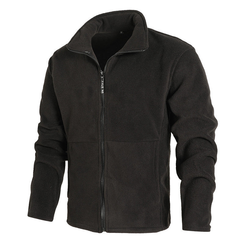 Herren Leichte Fleecejacke mit Stehkragen und durchgehendem Reißverschluss Drune