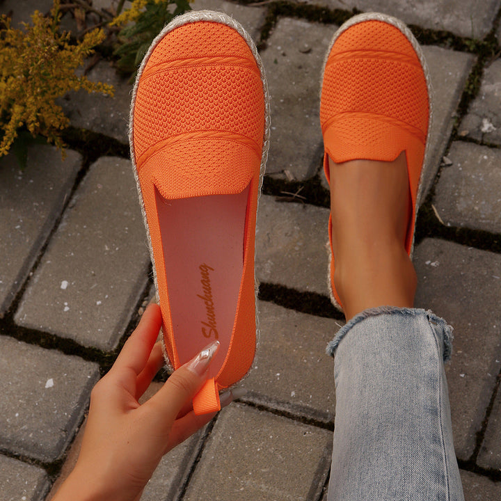 Damen Espadrilles mit atmungsaktivem Netzdesign und flexibler Sohle Drune