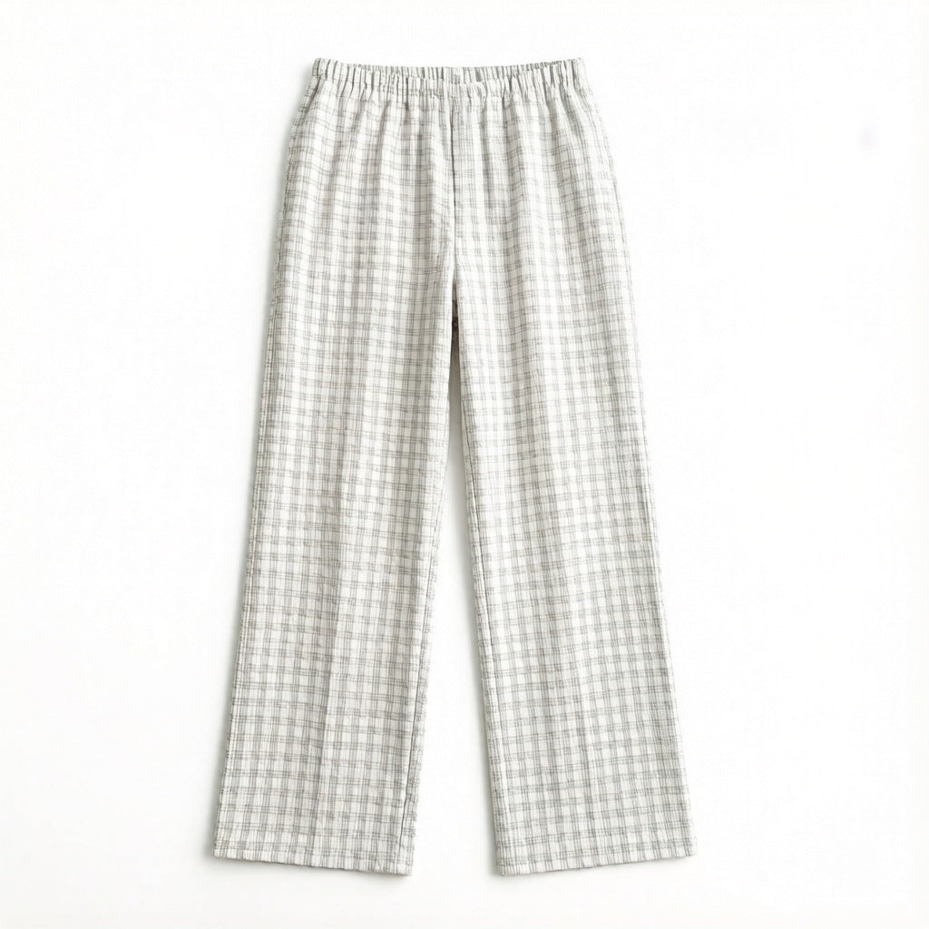 Herren Bequeme Karierter Freizeithose Drune