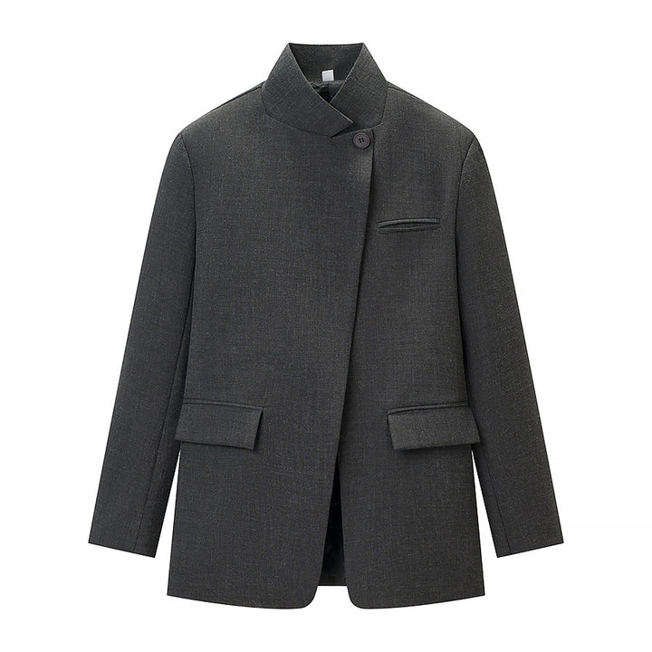 Damen Modische Blazerjacke im lässigen Stil mit praktischen Taschen Drune