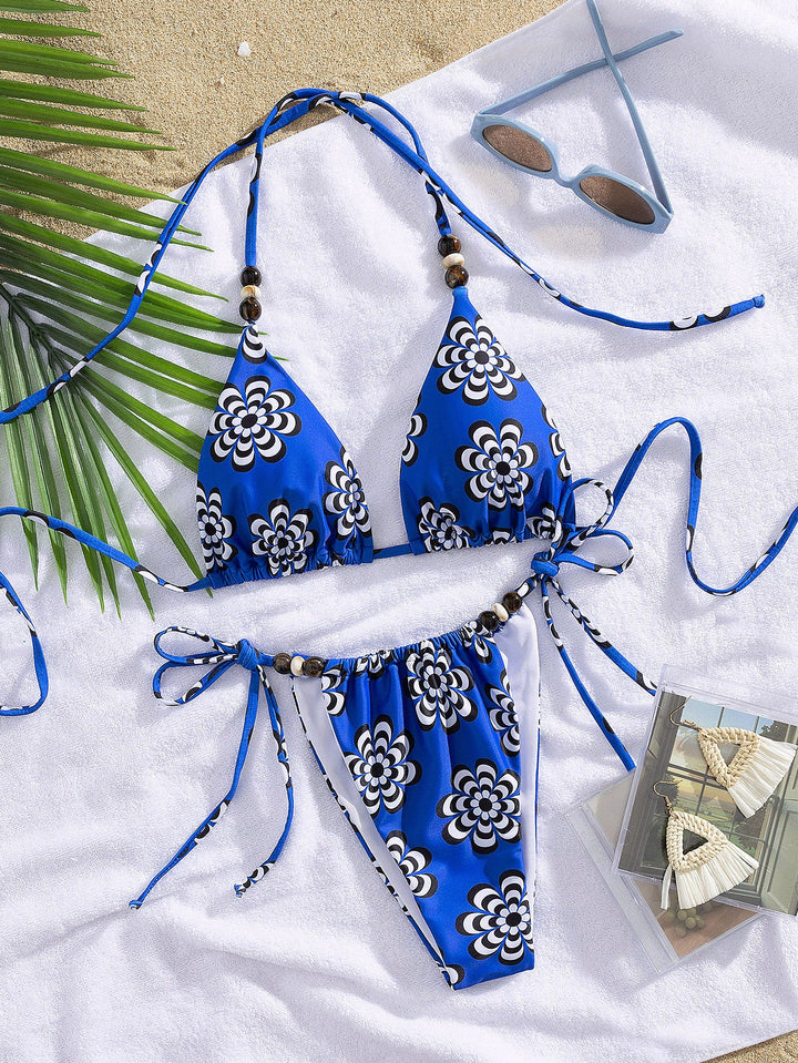Damen Triangel-Bikini mit verspielten Bindebändern Drune