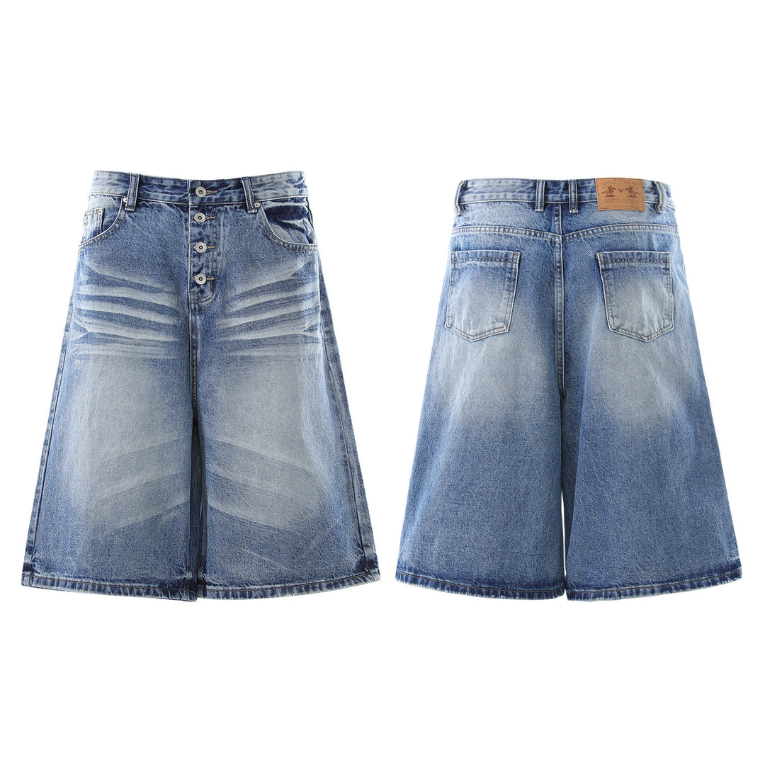 Damen Trendige Jeans-Shorts mit weitem Schnitt Drune