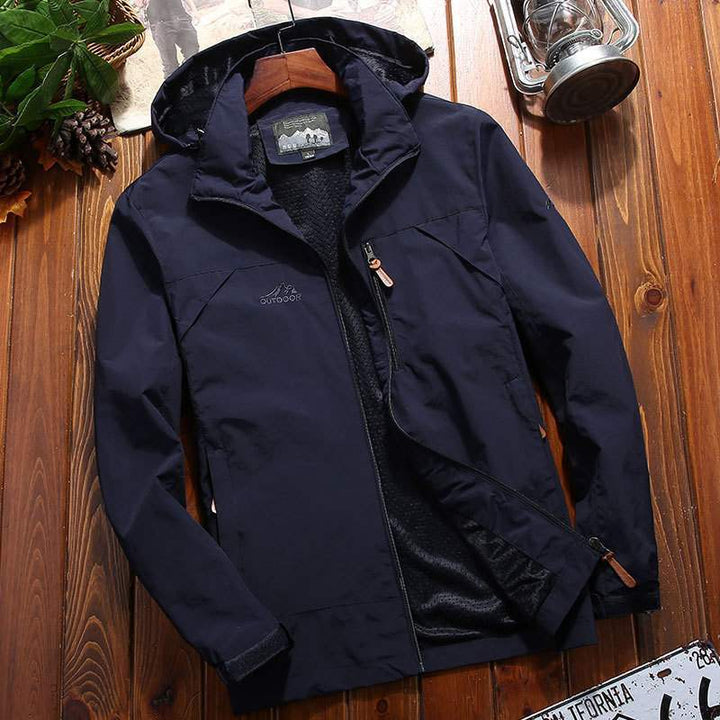 Herren Wasserabweisende Softshelljacke mit Fleece Innenfutter, Kapuze und Brusttasche Drune