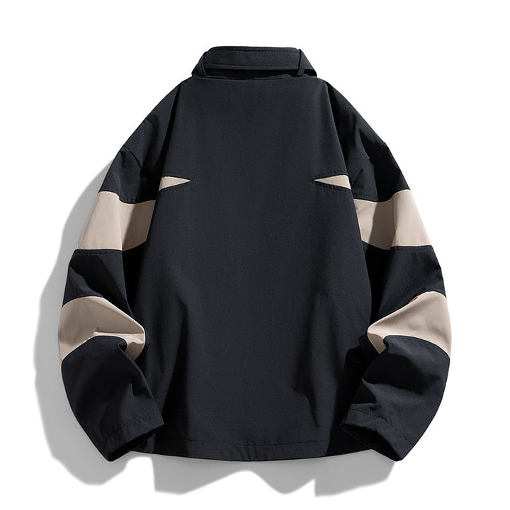 Herren Modische Sportjacke mit hohem Kragen Drune