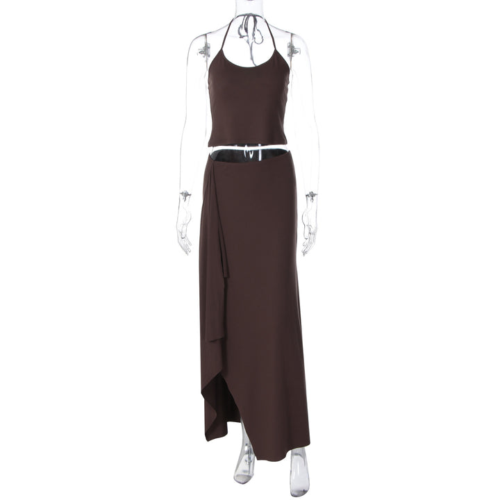 Damen Maxikleid mit asymmetrischem Saum und verstellbarem Träger Drune