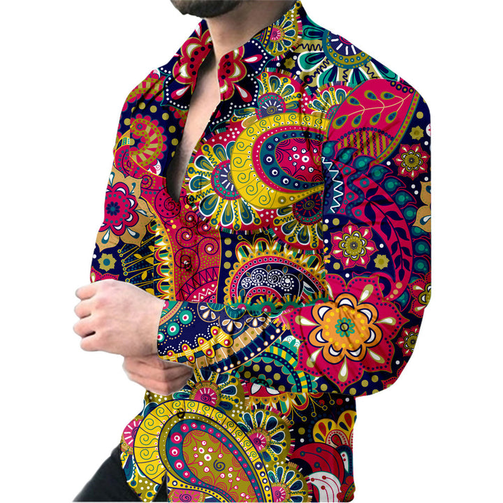 Herren Floral Druckhemd mit innovativem Design und komfortablem Schnitt Drune