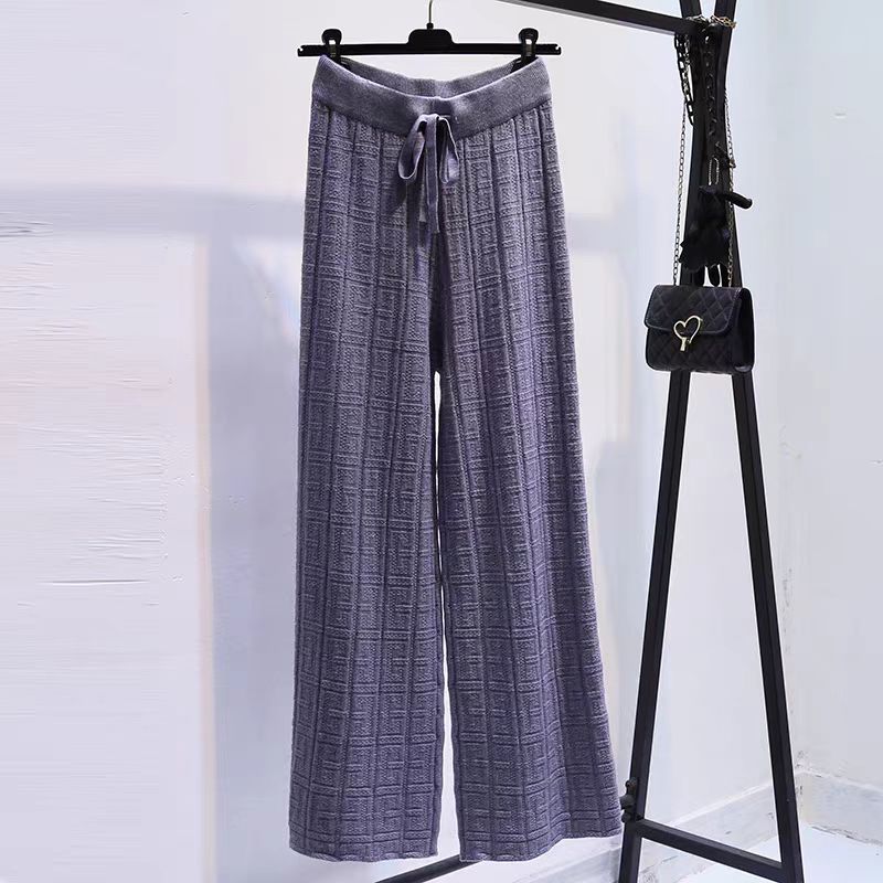 Damen Weite Sommerhose mit elastischem Bund und festem Streifenmuster Drune
