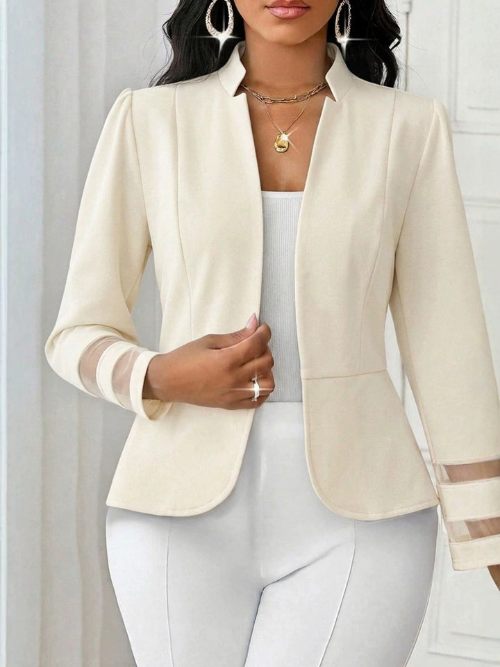 Damen Elegante Blazerjacke mit transparenten Ärmeln und tailliertem Schnitt Drune