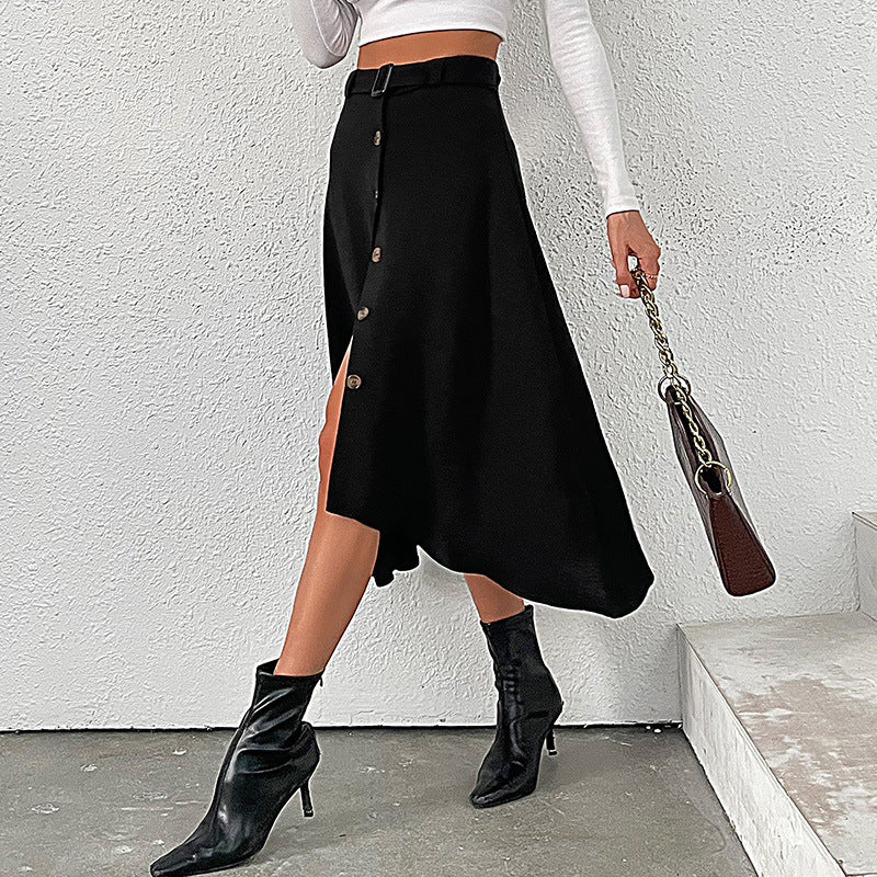 Damen Elegant geschnittene Midi-Rock Drune