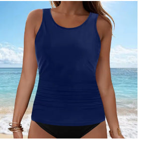 Damen Tankini-Oberteil mit Raffung Drune