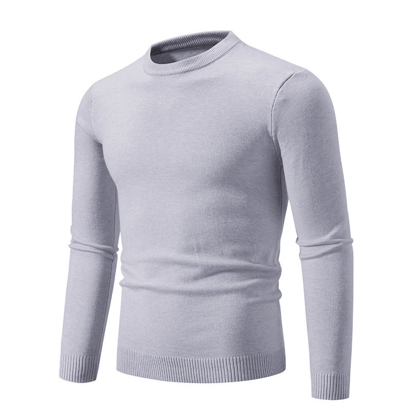 Herren eleganter Rundhals-Pullover aus feiner Baumwolle Drune