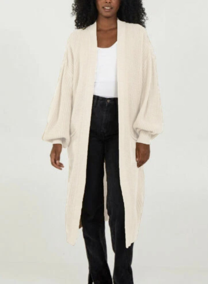Damen Großer Strickcardigan mit luftiger Silhouette und voluminösen Ärmeln Drune