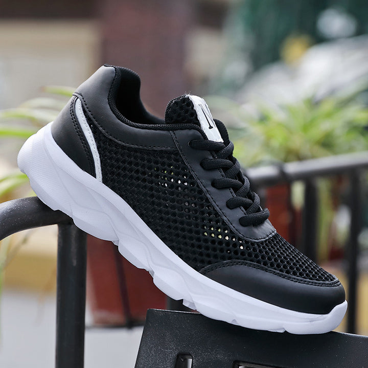 Damen nan leichte Netz-Sneaker mit belüftetem Obermaterial und stoßdämpfender Wellenlaufsohle Drune