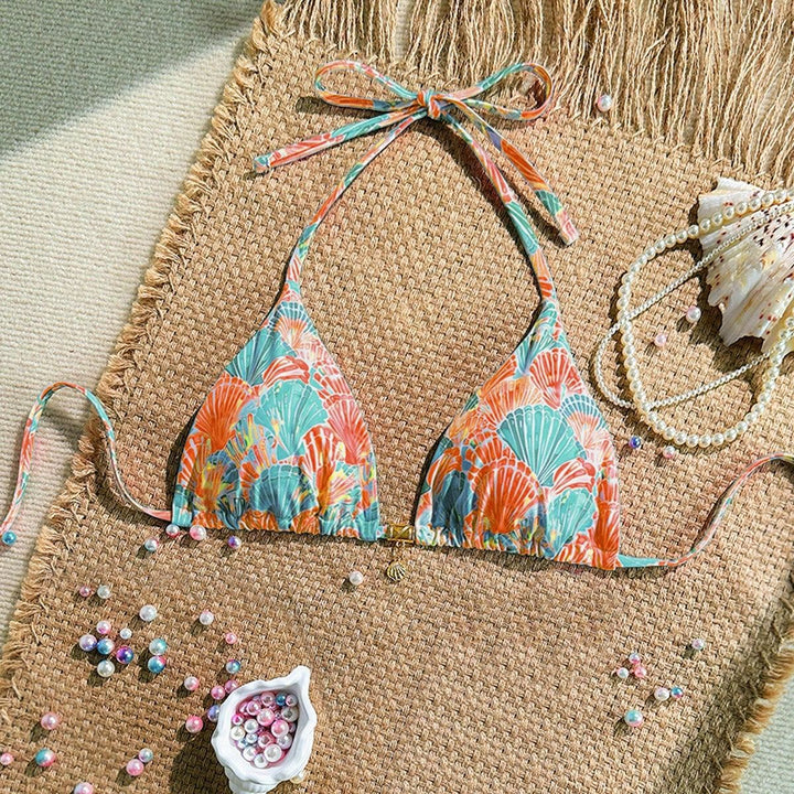 Damen Triangel-Bikinioberteil mit Rüschen Drune